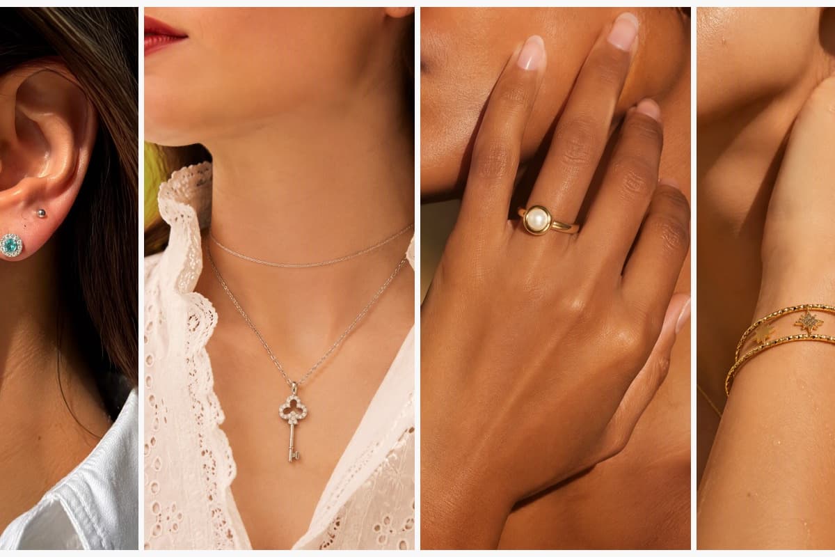 Dainty Square Cluster Stud Earrings