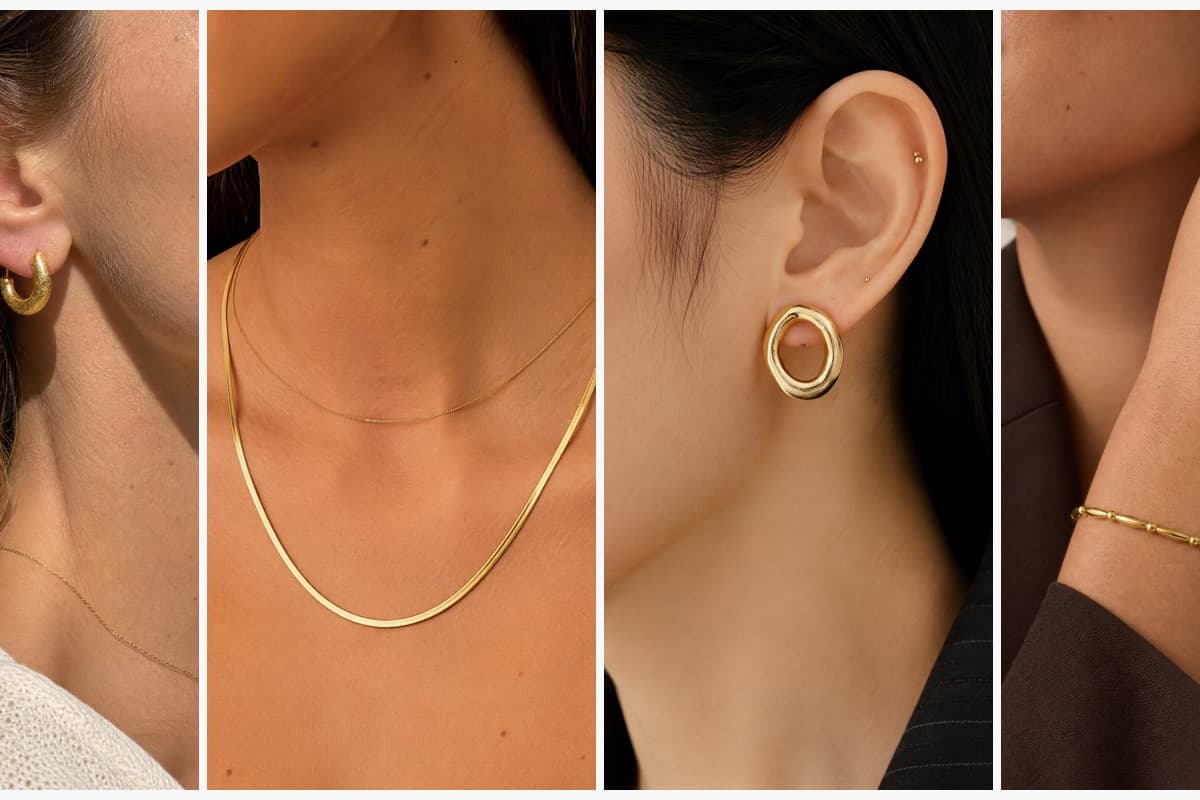 Textured Crescent Huggie Earrings