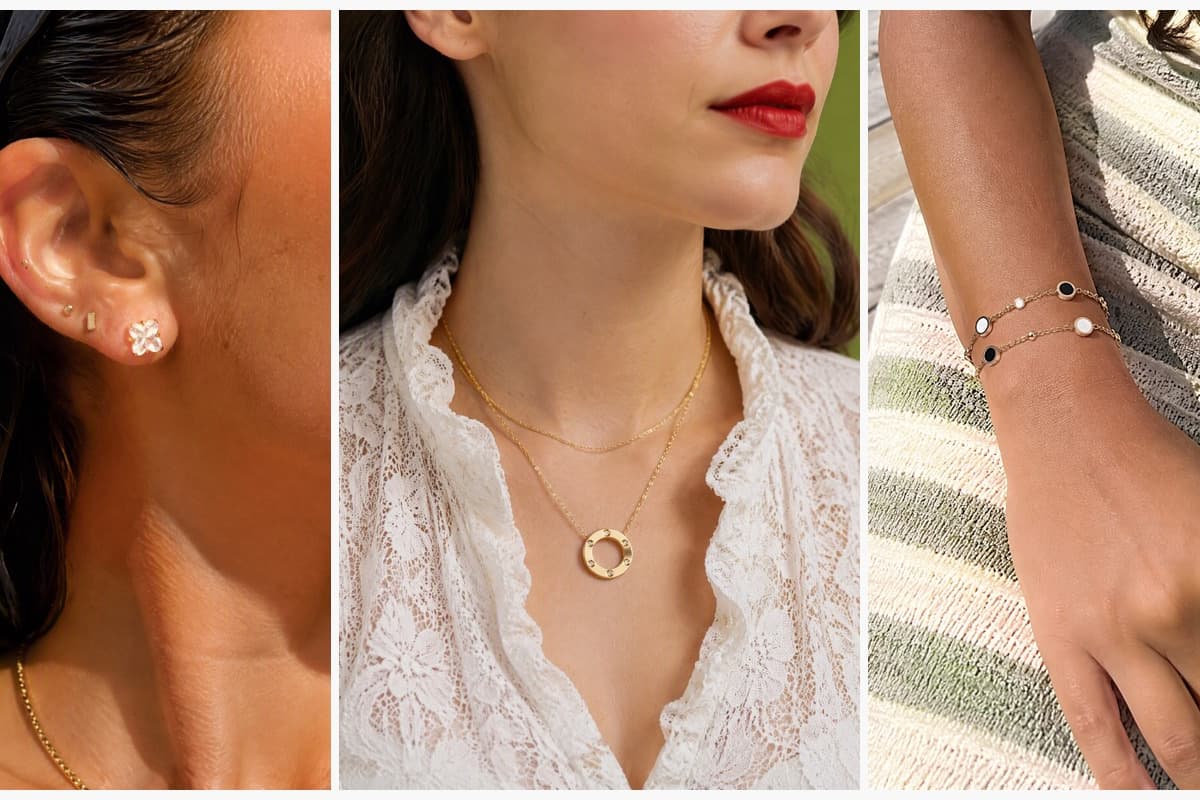 Dainty Four-Leaf Clover Stud Earrings