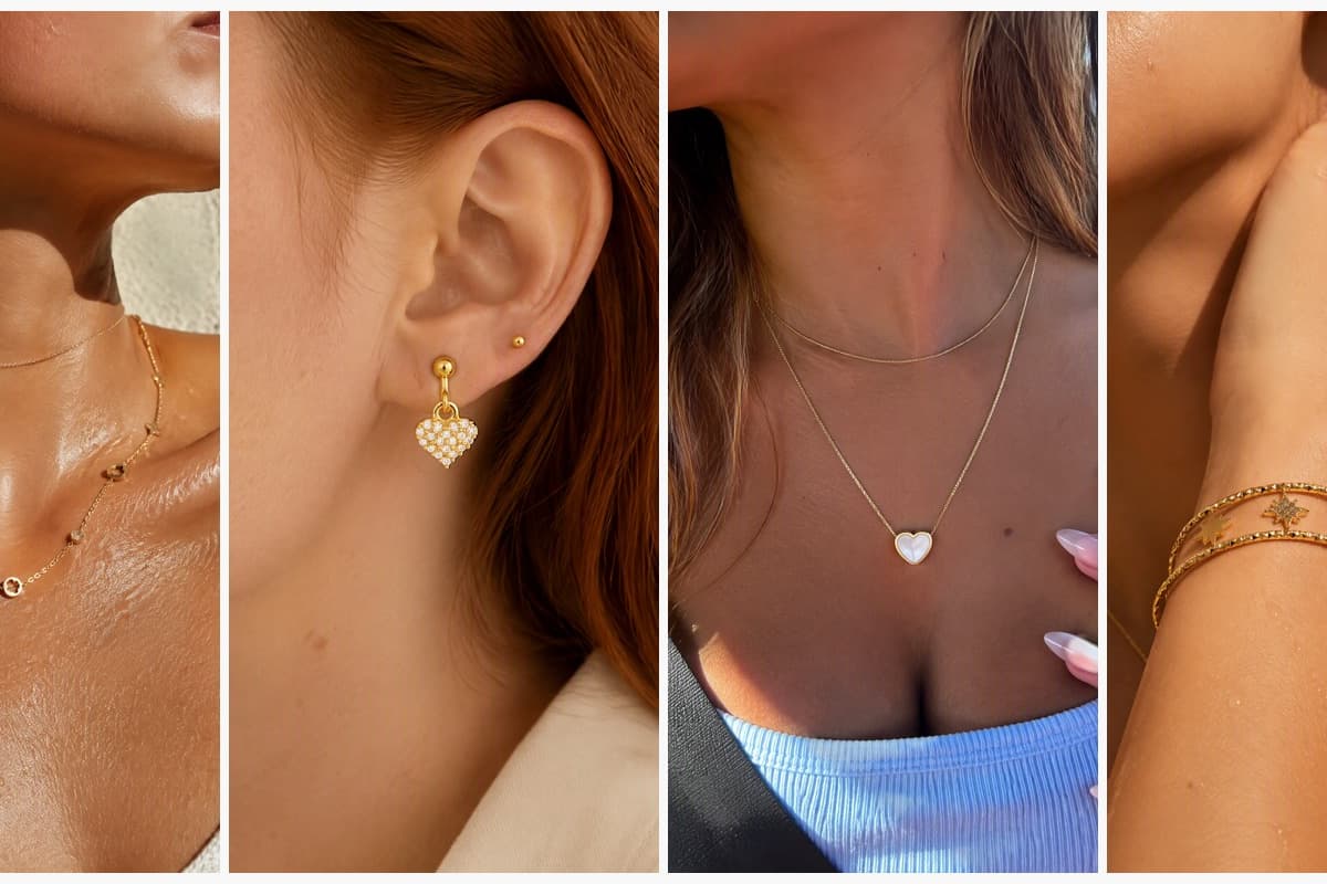 Dainty Star and Heart Necklace
