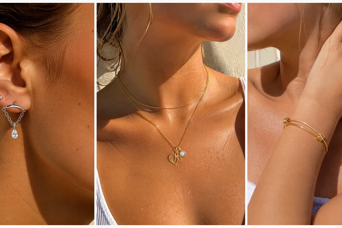 Dainty Triangle Chain Drop Earrings