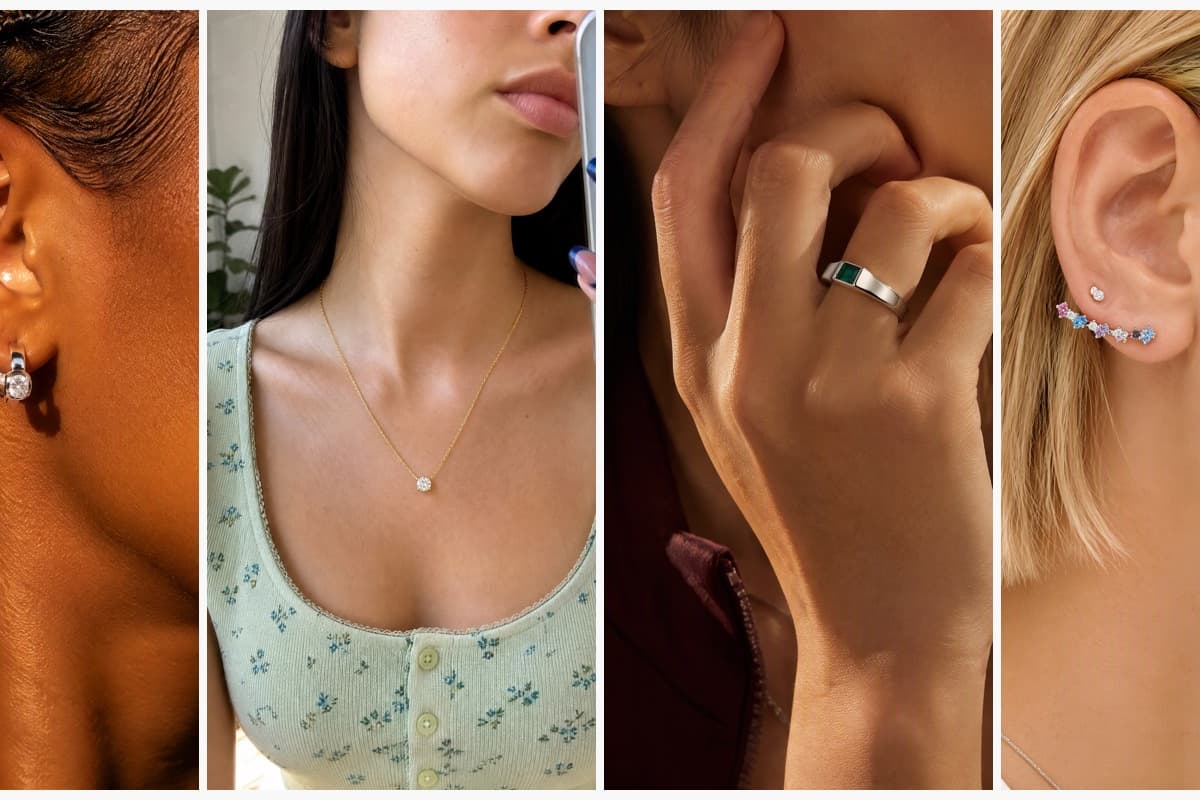 Dainty Single Stone Huggie Earrings