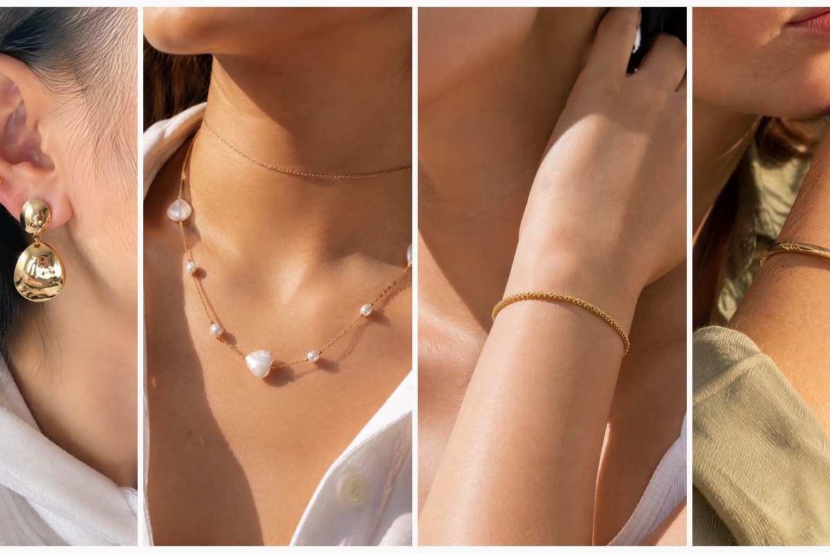 Double Oval Drop Earrings