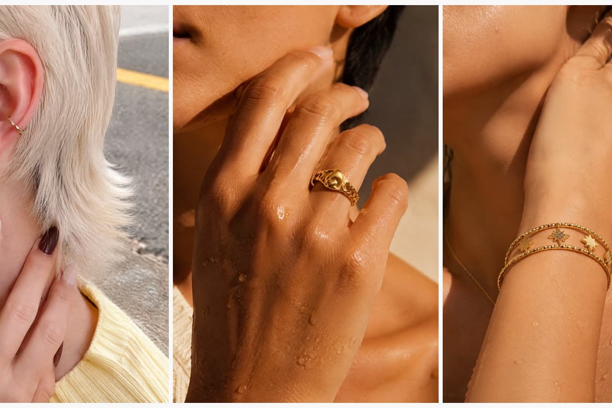 Textured Triangle Drop Earrings