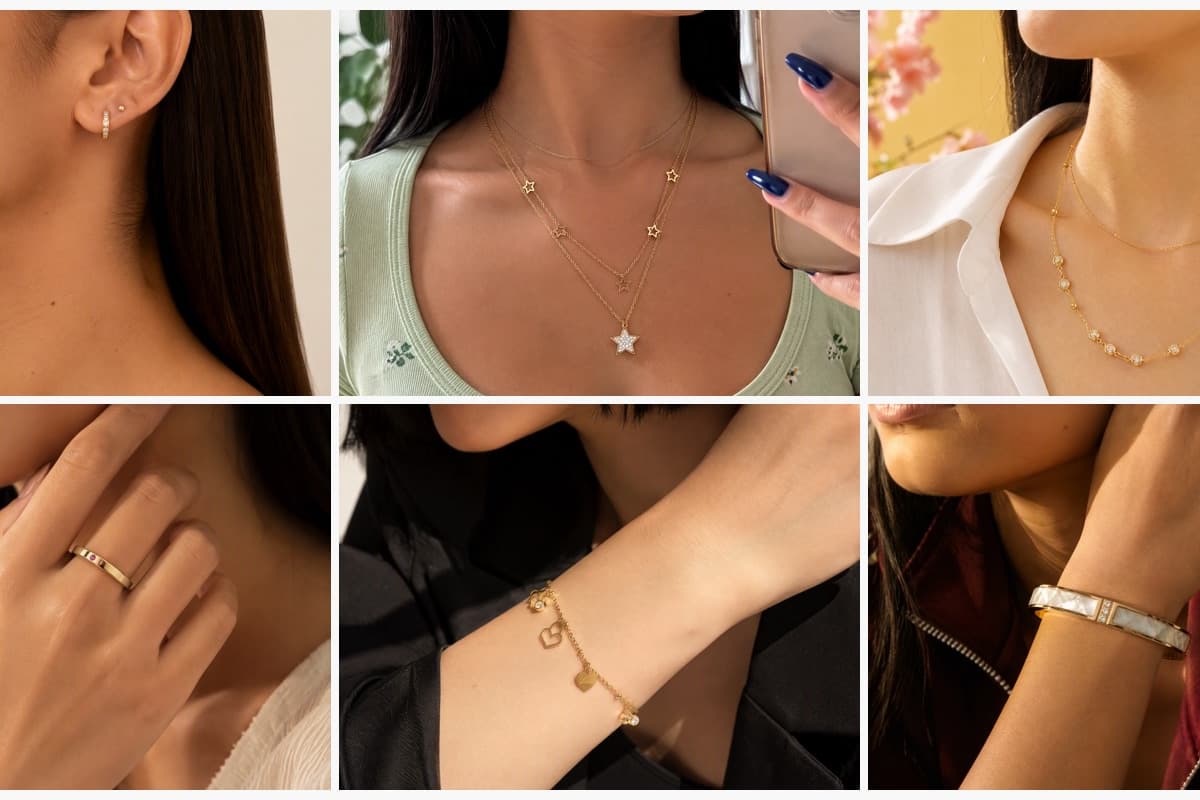 Dainty Paved Open Hoop Earrings