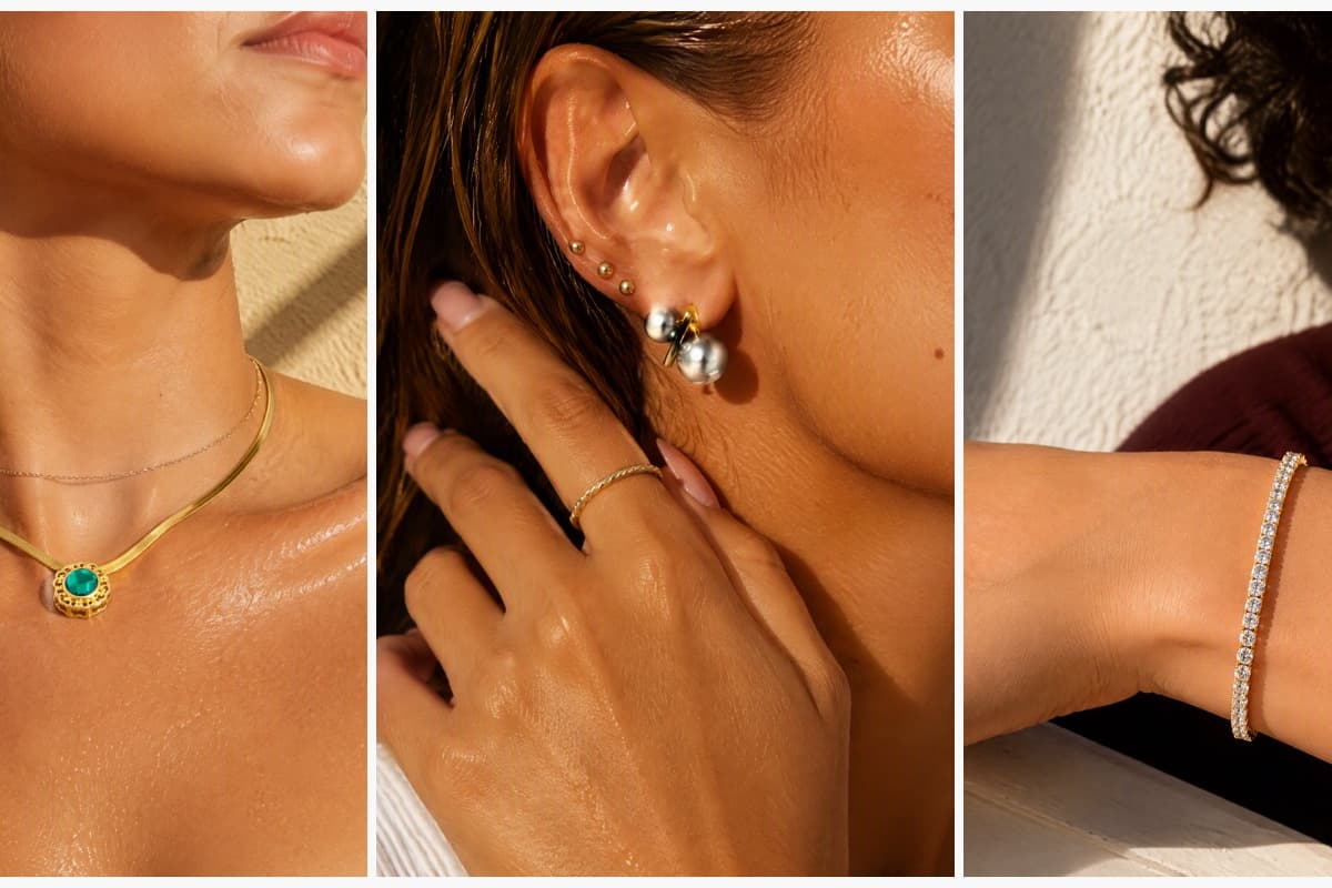 Elegant Single Stone Snake Chain Necklace