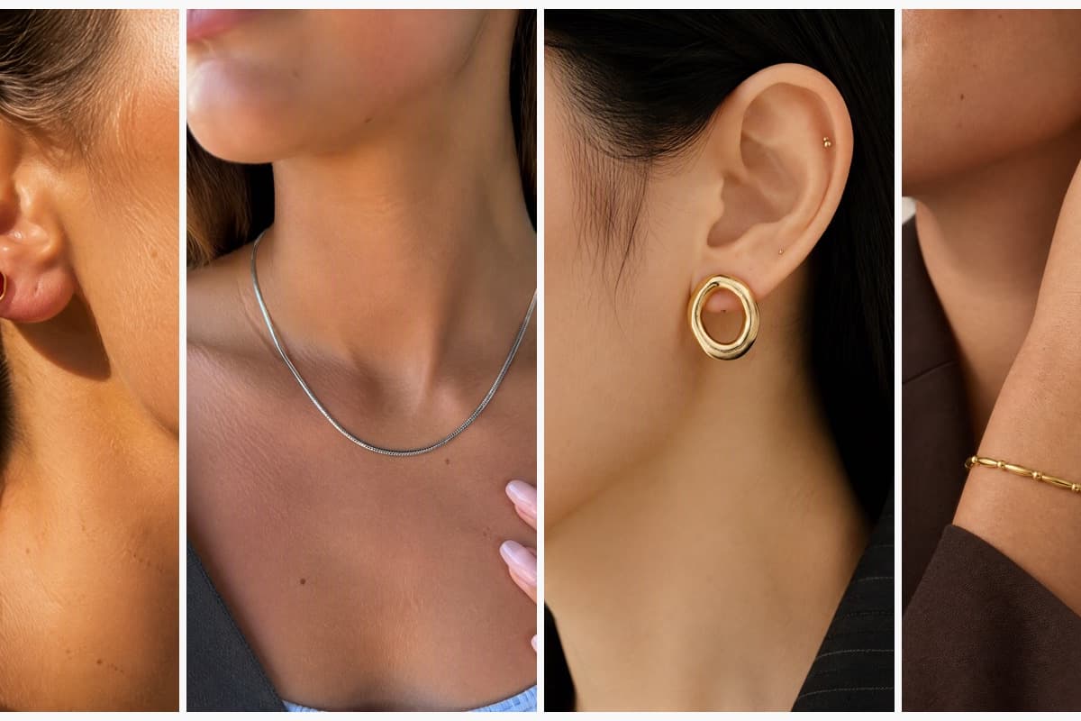 Minimalist Square Stone Stud Earrings
