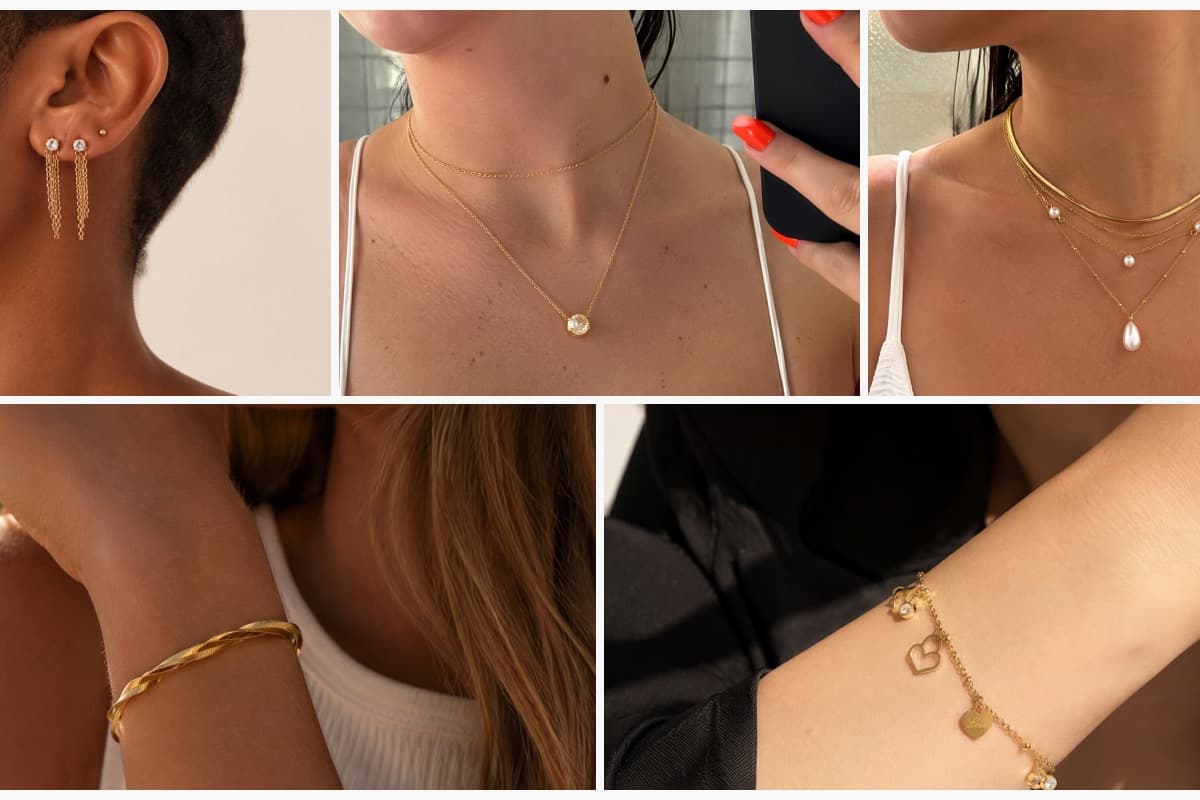 Dainty Chain Drop Earrings