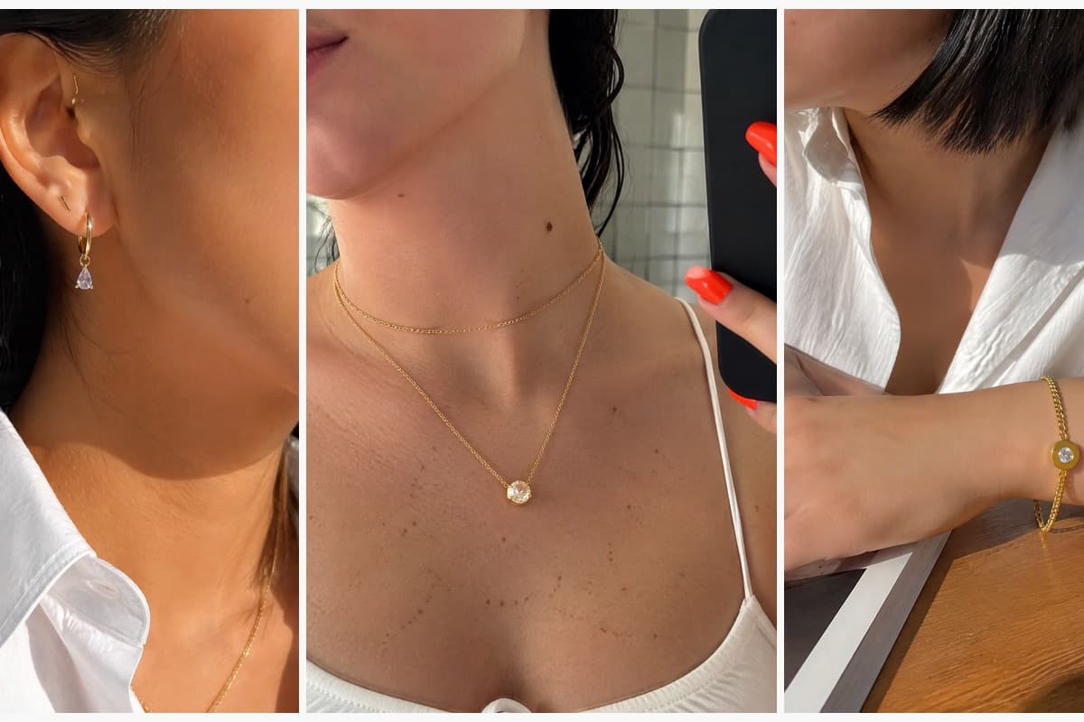 Dainty Teardrop Charm Huggie Earrings
