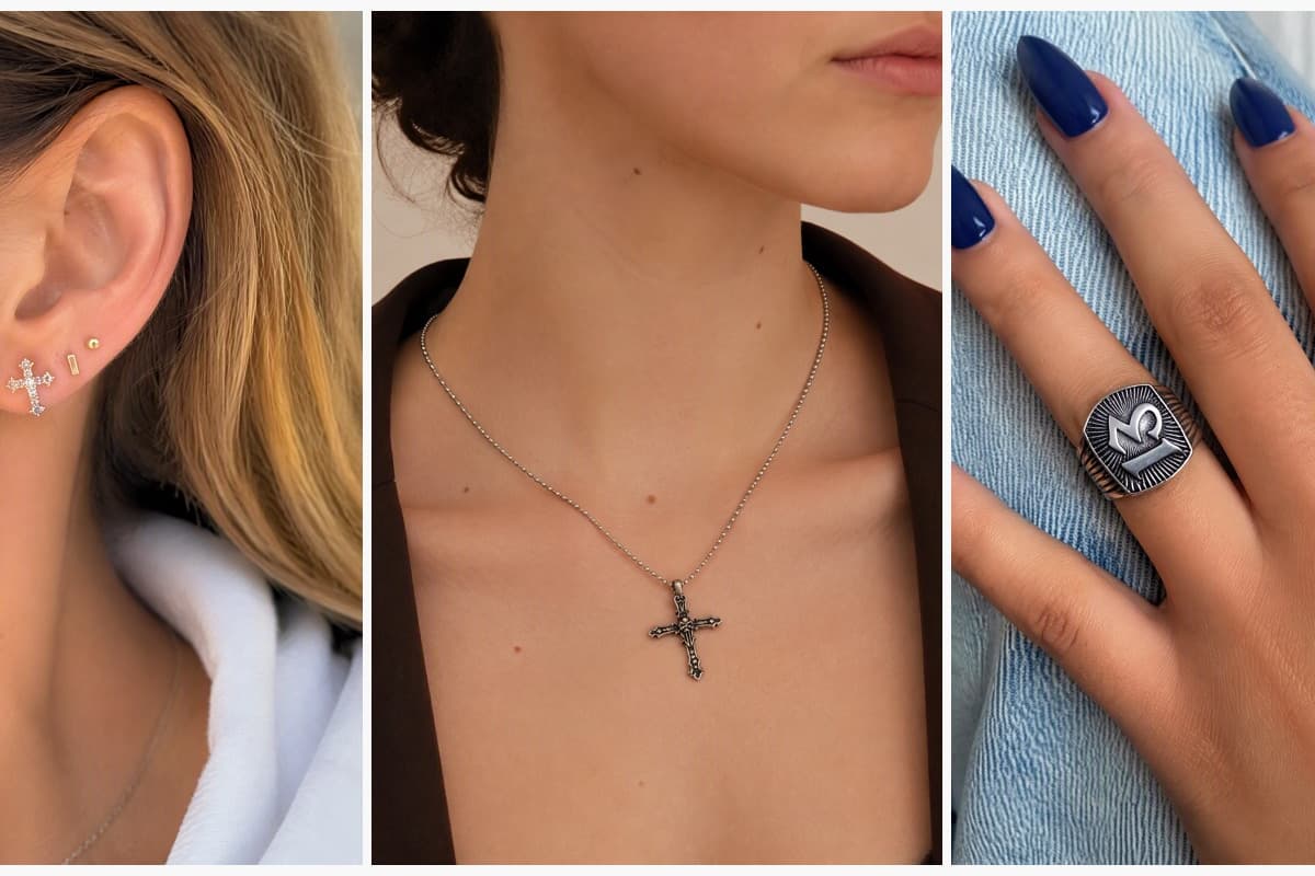 Dainty Cross Stud Earrings