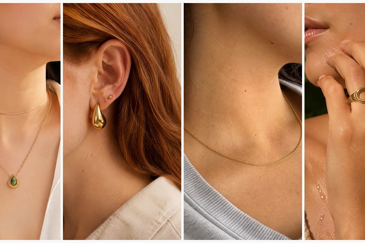 Dainty Teardrop Stone Pendant Necklace