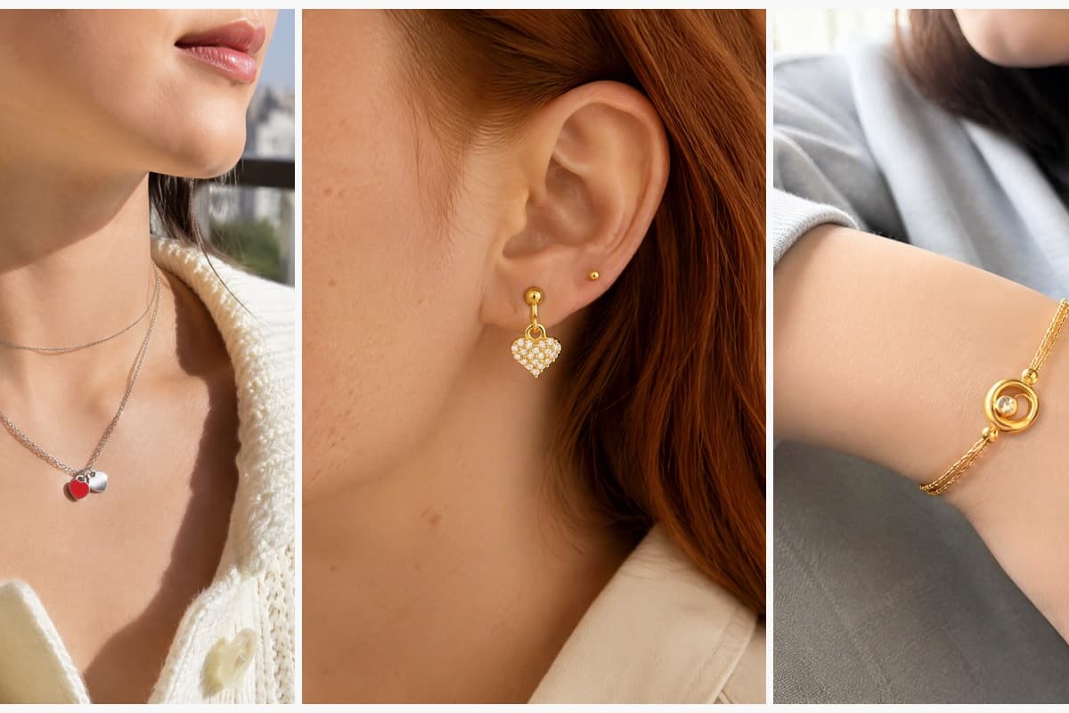 Cute Double Heart Charm Necklace