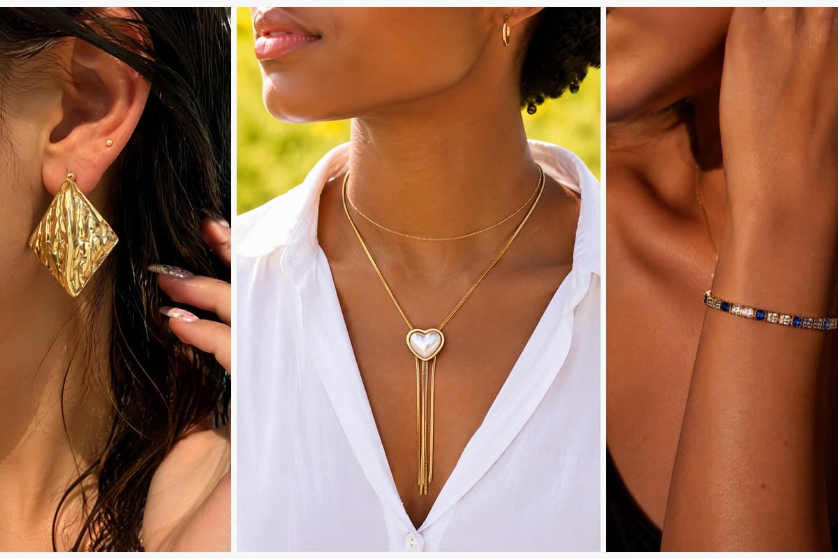 Textured Rhombus Drop Earrings