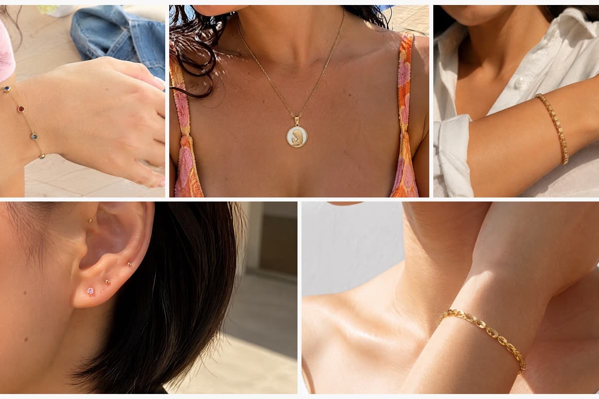 Dainty Five-Stone Chain Bracelet