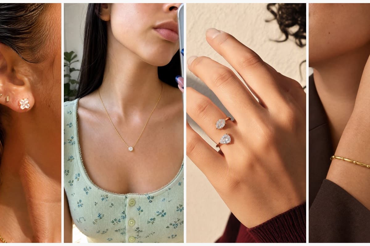 Dainty Four-Leaf Clover Stud Earrings