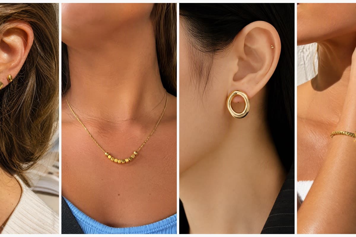 Textured Asymmetric Stud Earrings