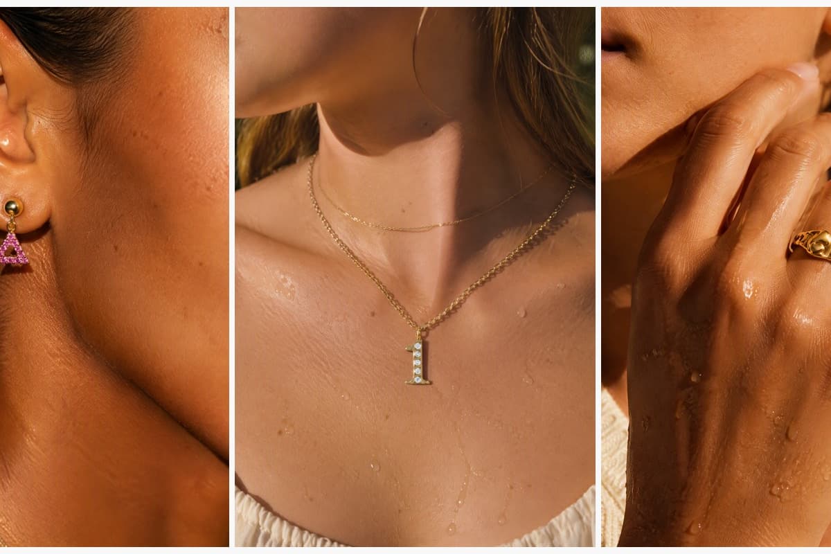 Geometric & Chain Dangle Stud Earrings