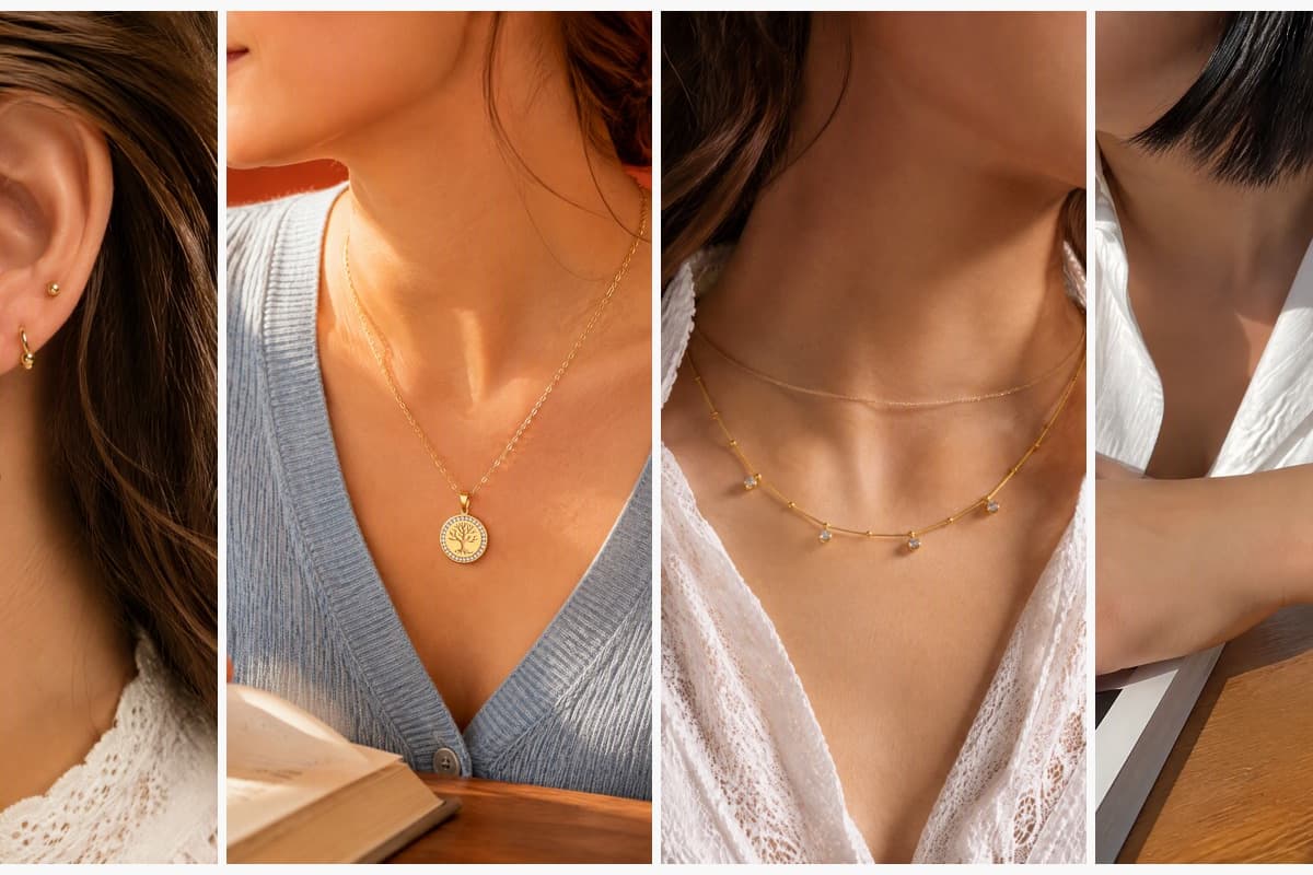 Teardrop Charm Drop Earrings