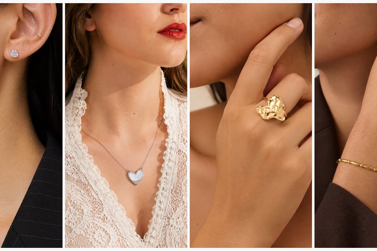 Dainty Square Stone Stud Earrings