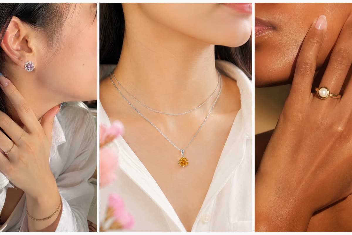 Dainty Star Halo Stud Earrings