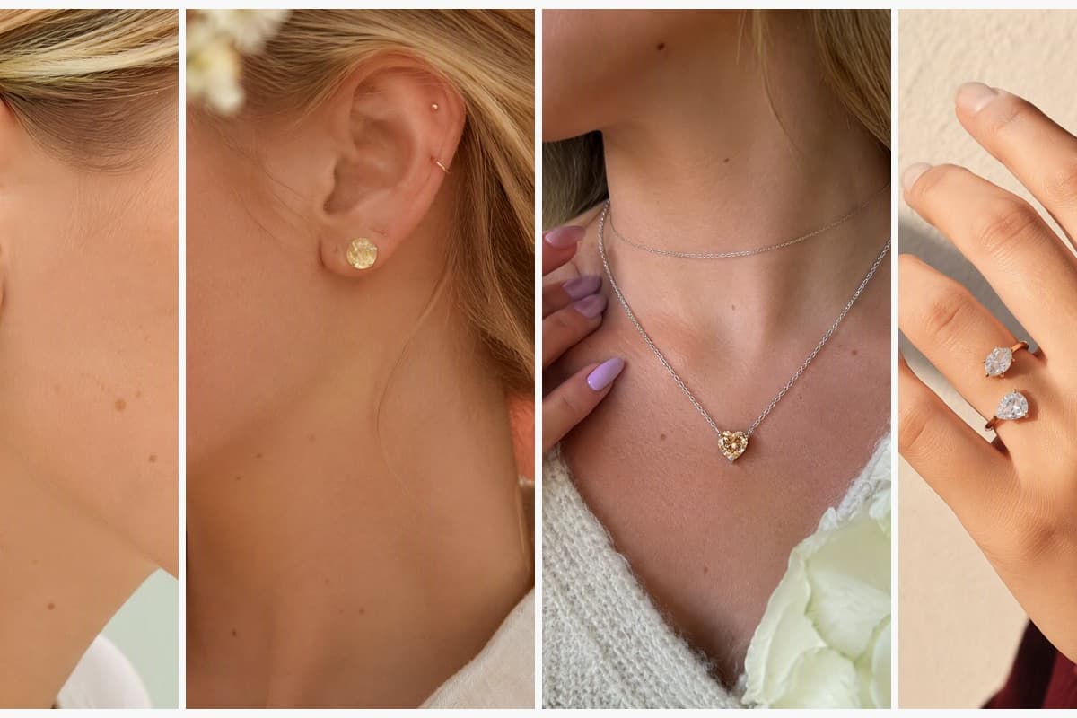 Dainty Multi-Stone Stud Earrings