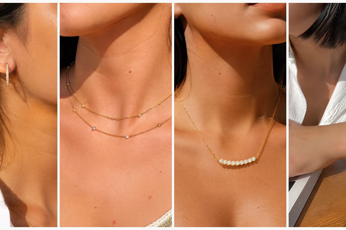 Dainty Paved Hoop Earrings