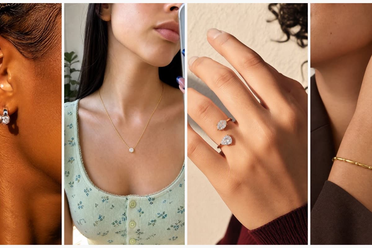 Dainty Single Stone Huggie Earrings