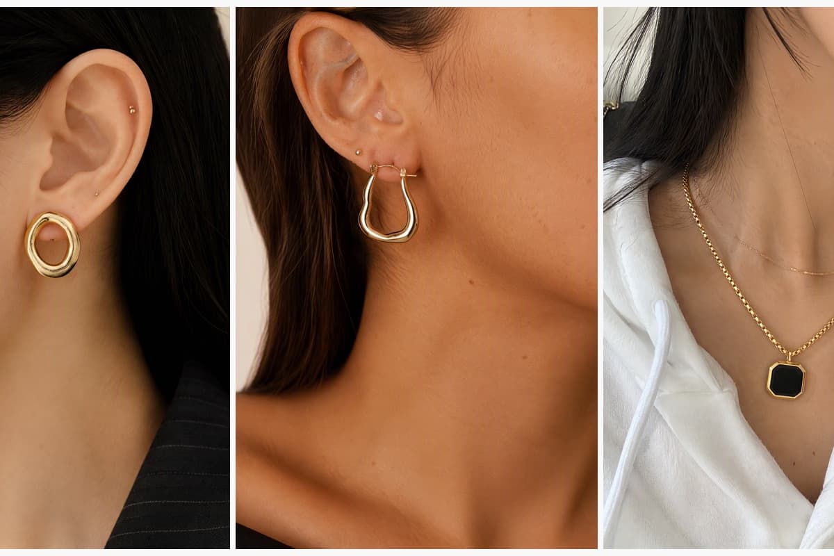 Chunky Organic Oval Hoop Earrings