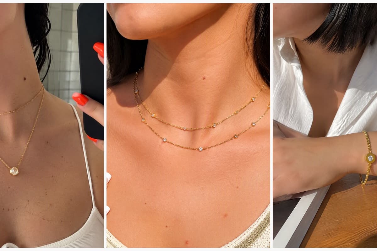 Dainty Single Stone Pendant Necklace