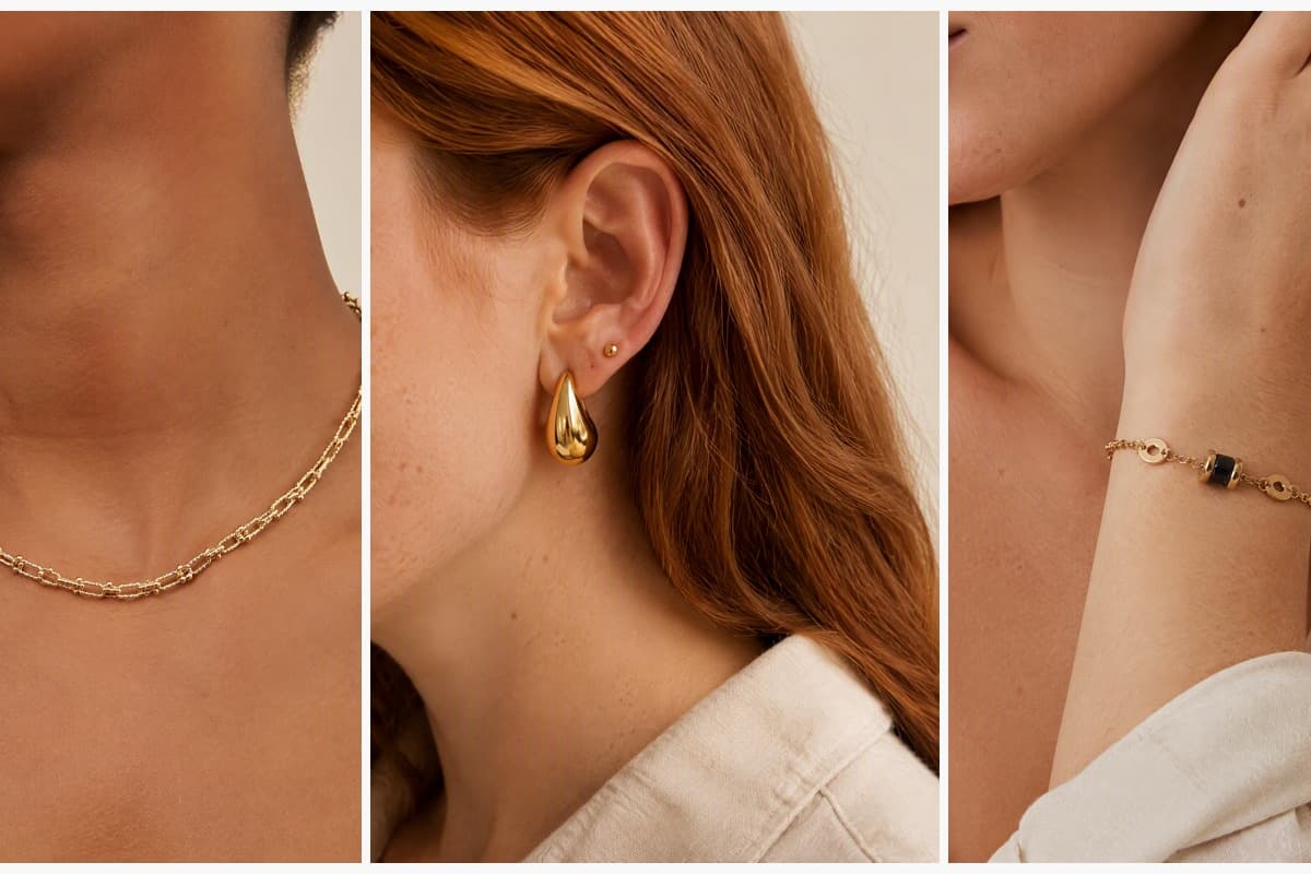 Dainty Beaded Link Chain Necklace