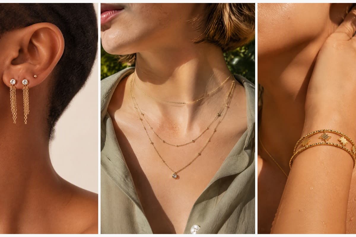 Dainty Chain Drop Earrings