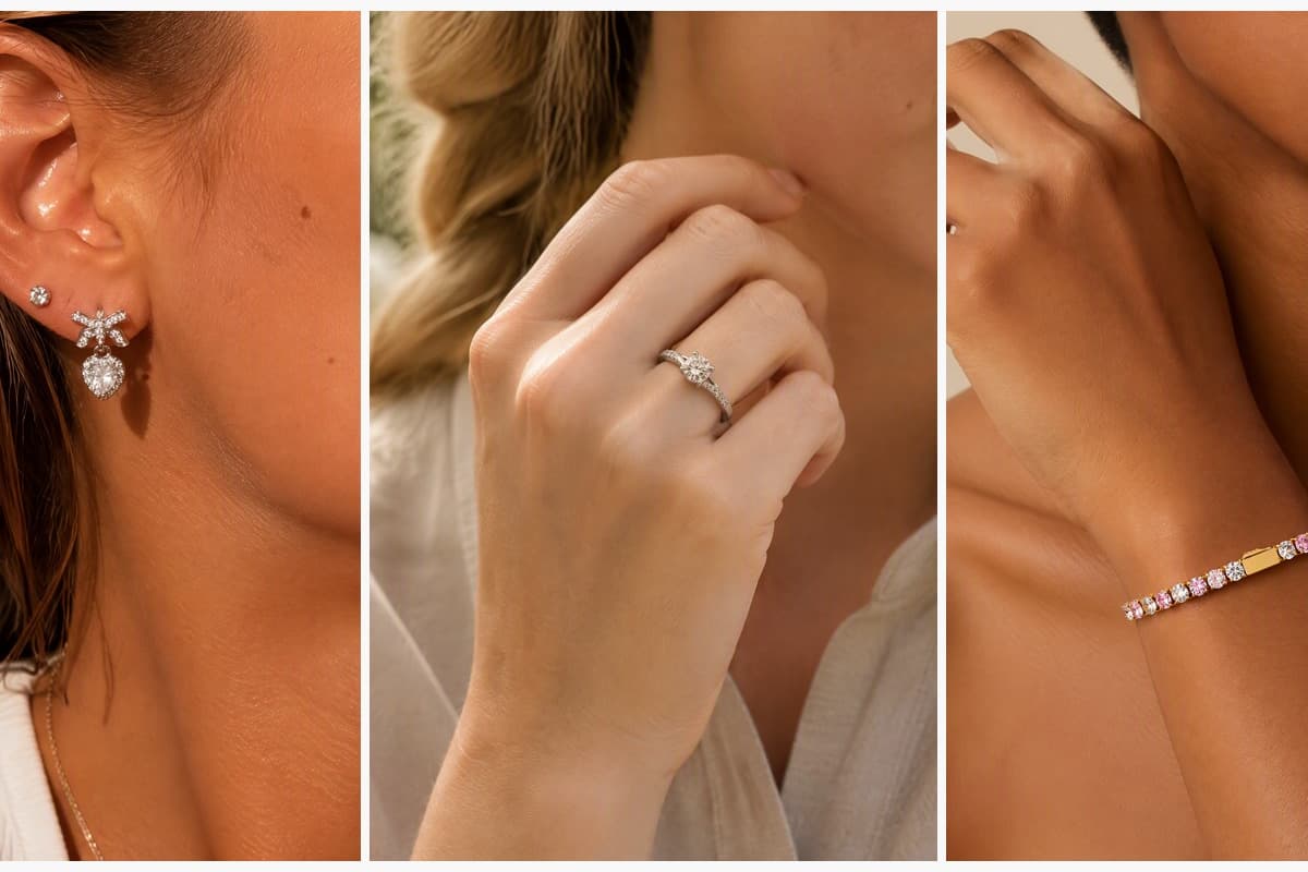 Cute Bow Heart Drop Earrings