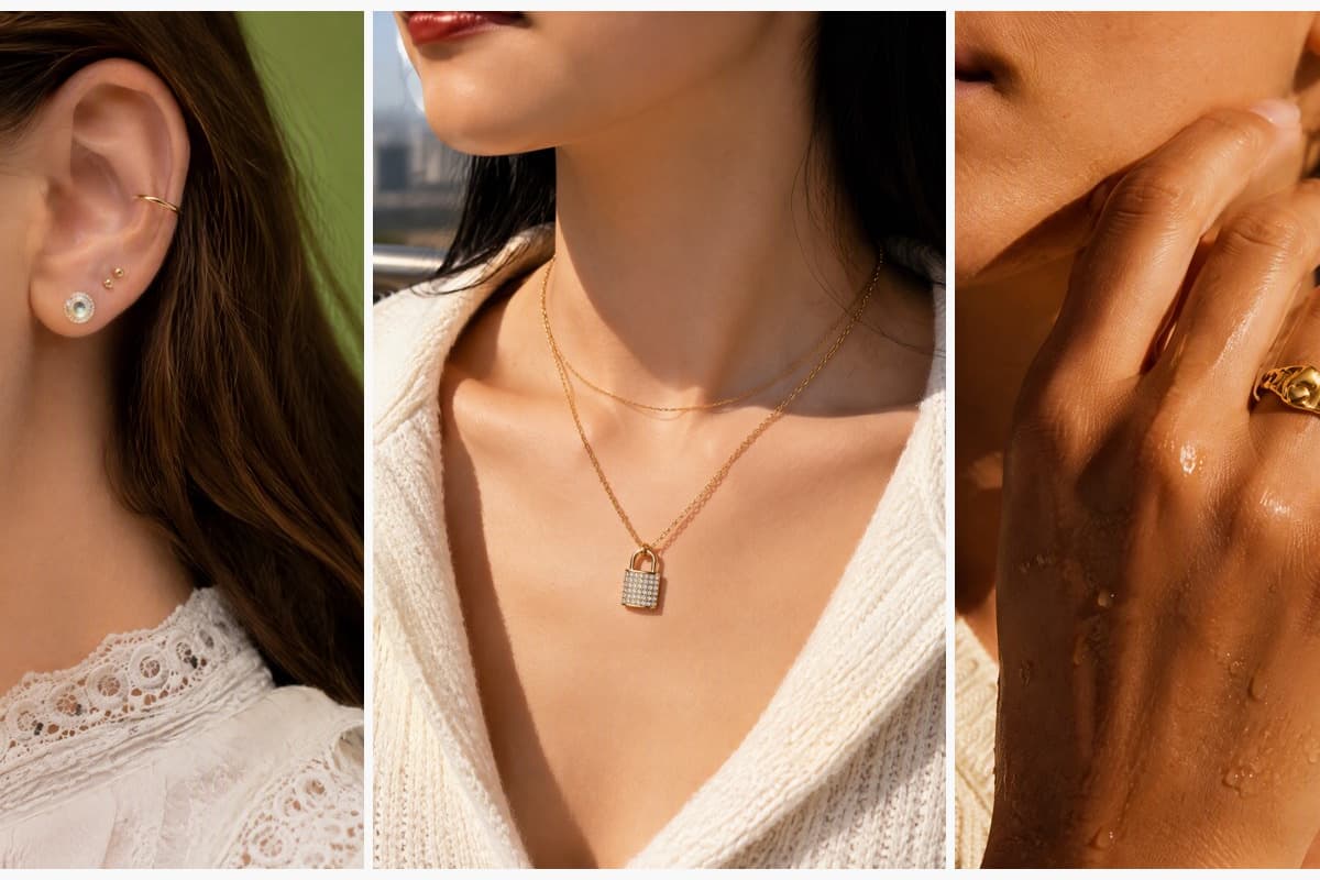 Dainty Ferris Wheel Stud Earrings