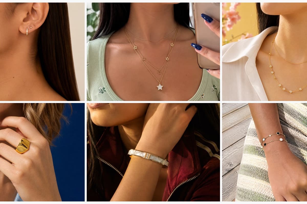 Dainty Paved Open Hoop Earrings