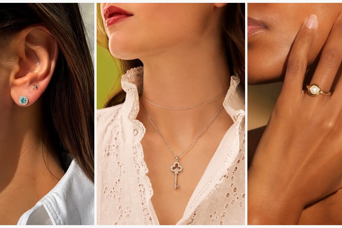 Dainty Square Cluster Stud Earrings