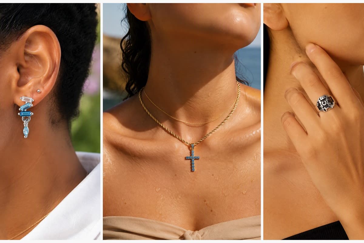 Dainty Rectangular Stone Drop Earring