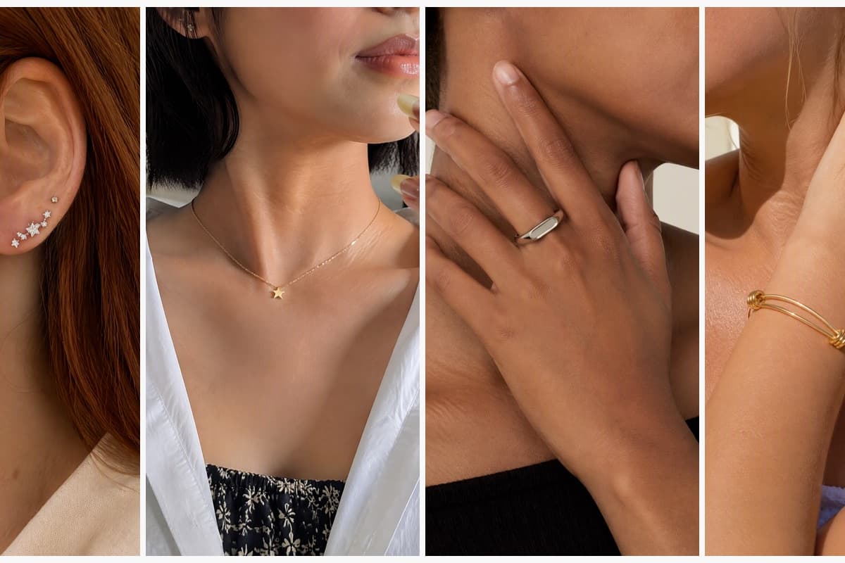 Dainty Star Cluster Stud Earrings