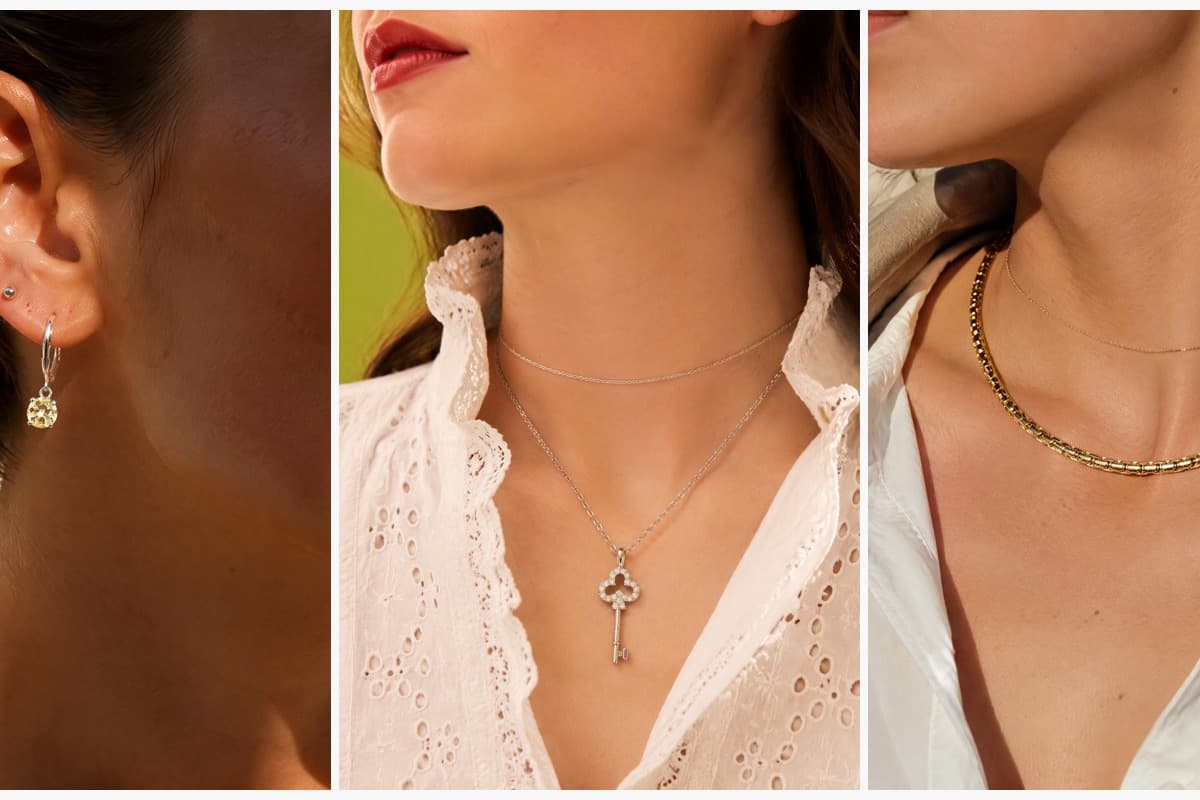 Elegant Round Stone Drop Earrings