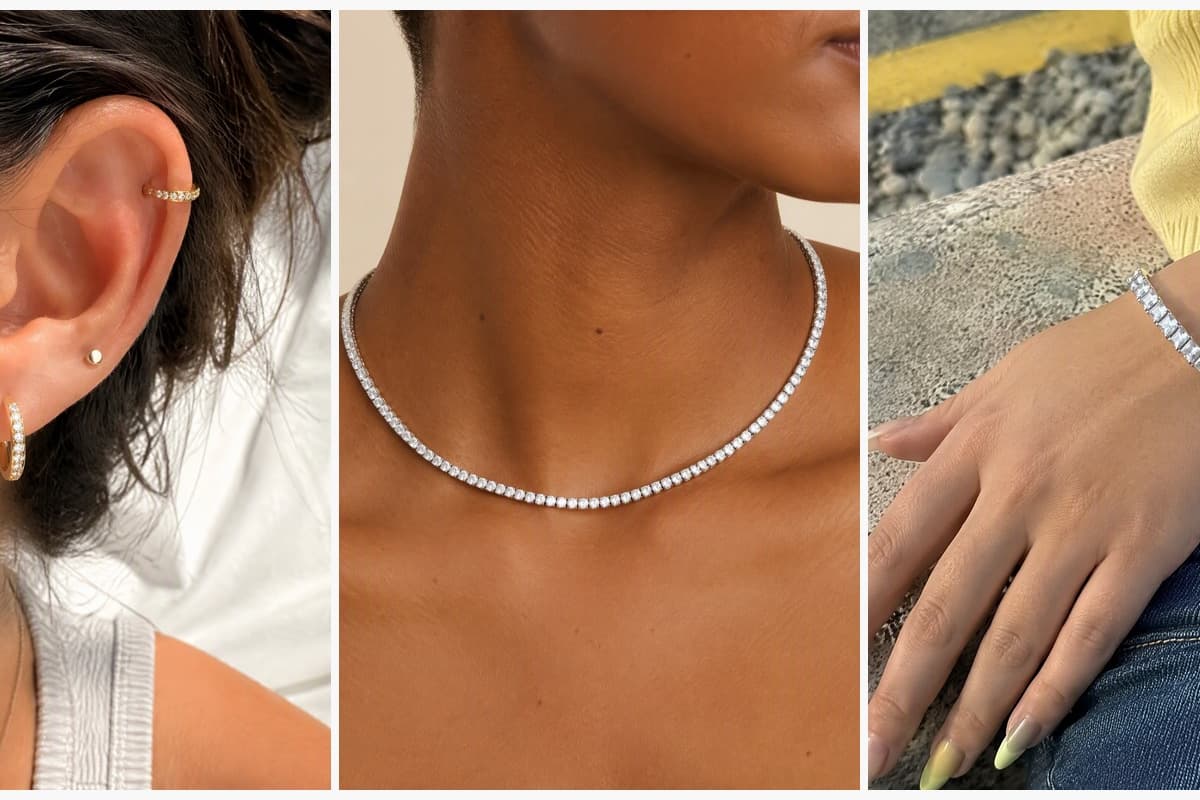 Elegant Paved Stone Huggie Earrings