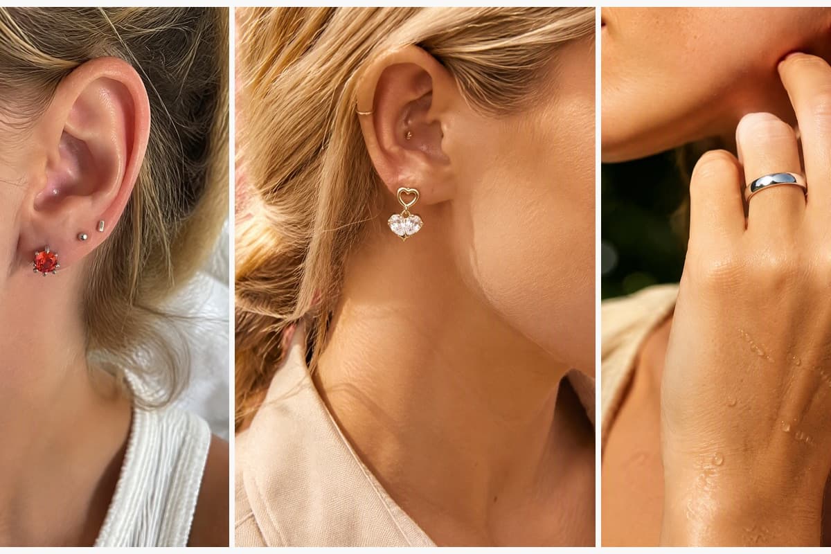 Dainty Round Stone Stud Earrings