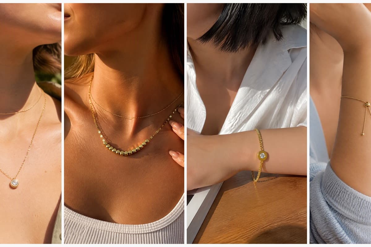 Dainty Single Stone Pendant Necklace