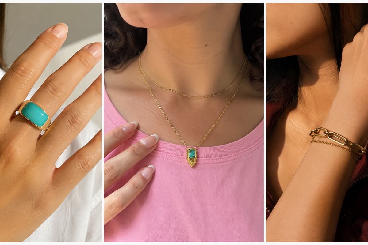 Chunky Rectangular Stone Ring