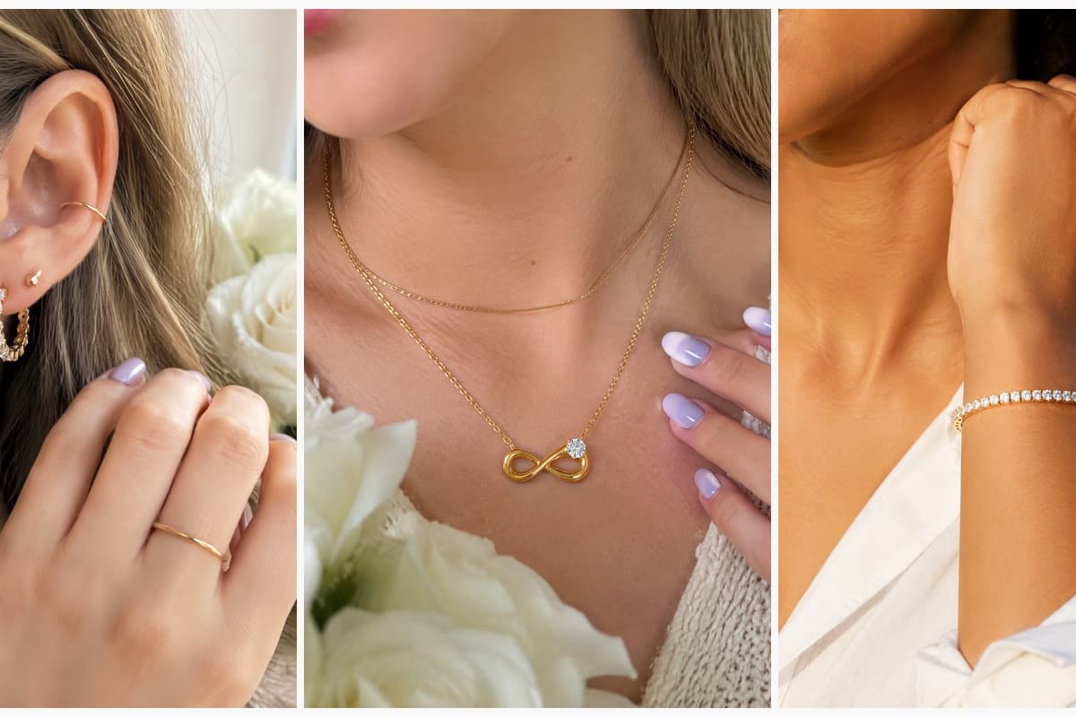Dainty Stone Huggie Earrings