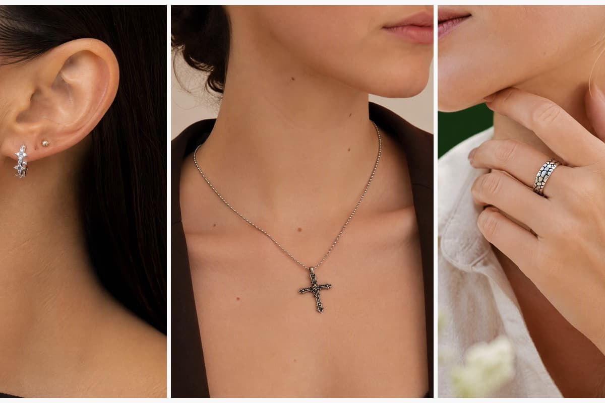 Trendy Cross Hoop Earrings