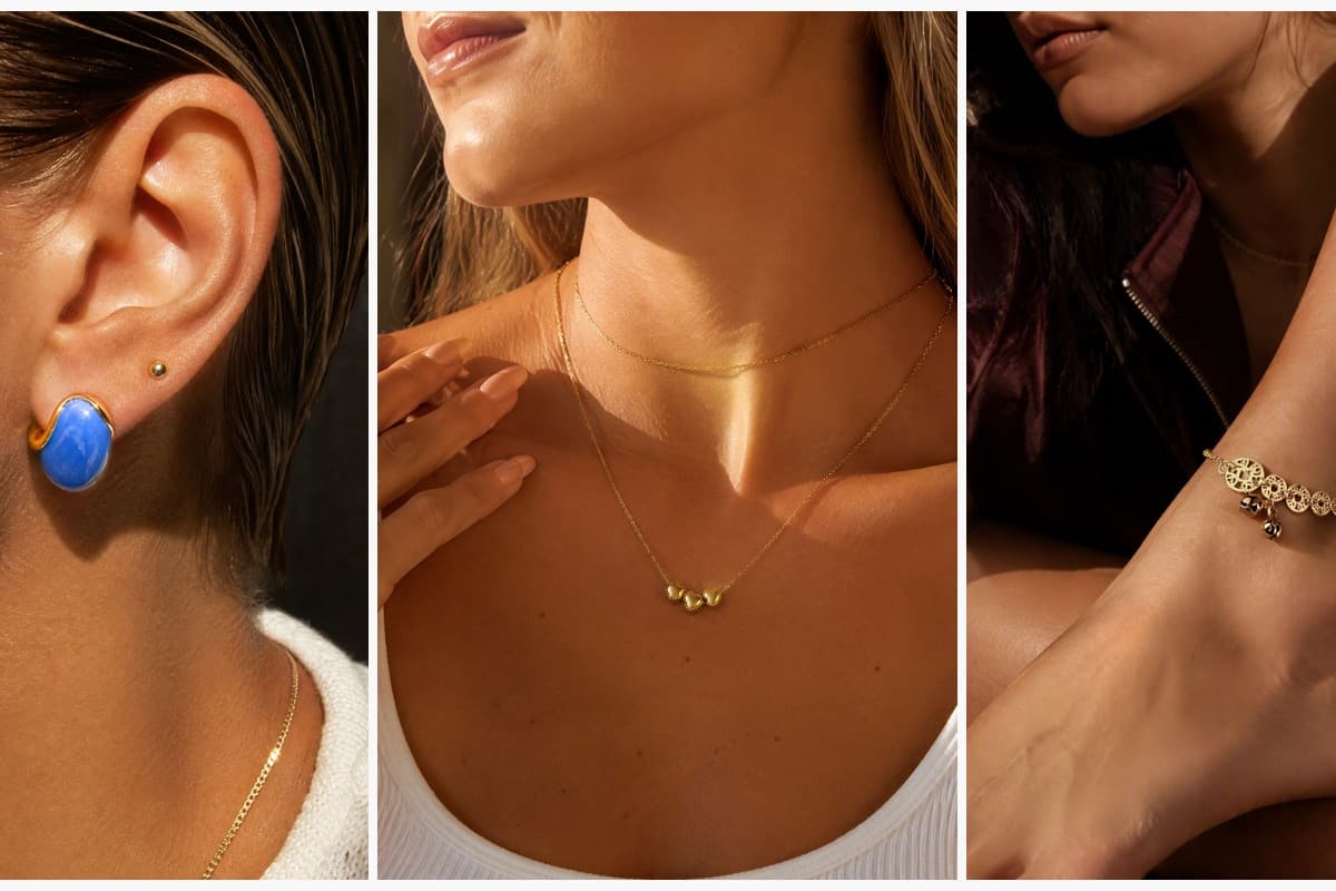 Minimalist C-Shape Stud Earrings