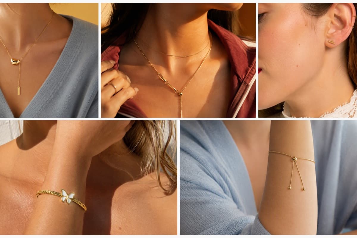 Minimalist Teardrop And Bar Pendant Necklace