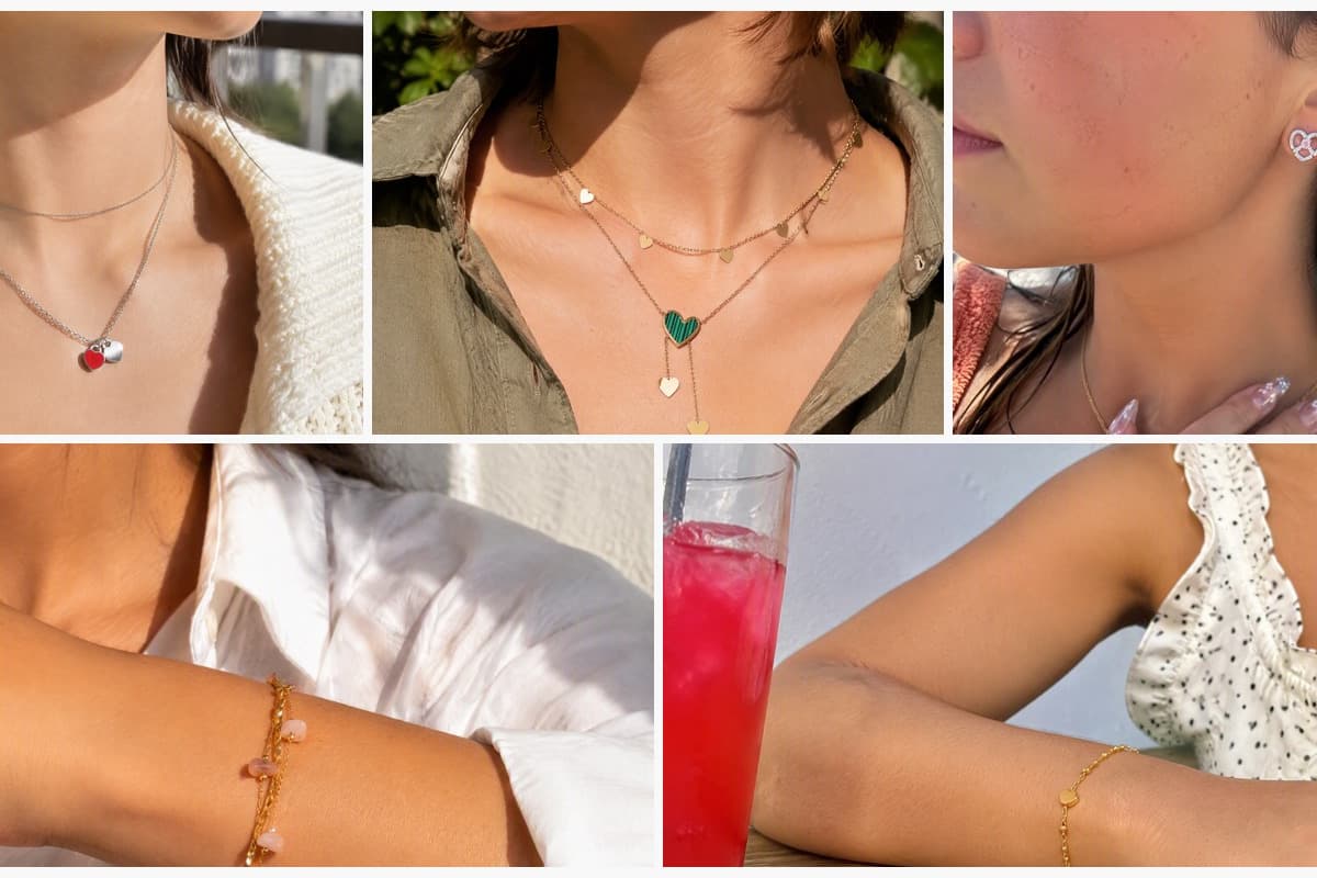Cute Double Heart Charm Necklace