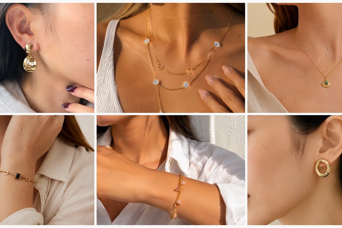 Double Oval Drop Earrings