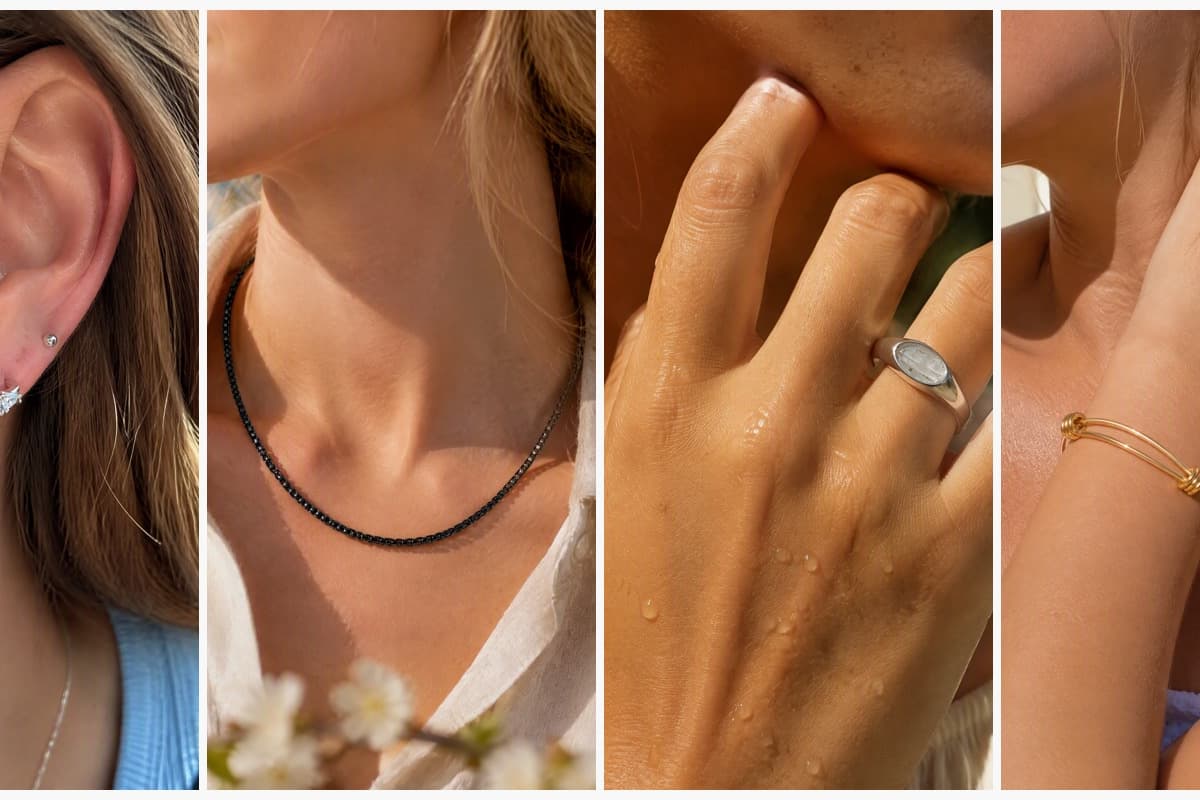 Three-Stone Huggie Earrings