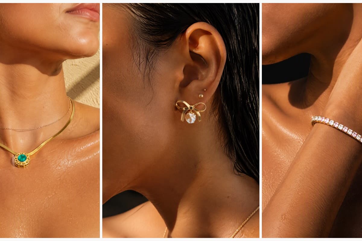 Elegant Single Stone Snake Chain Necklace